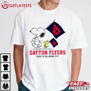 Snoopy Dayton Flyers Road To Oklahoma City Flag T Shirt (4)