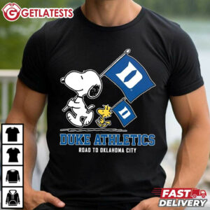 Snoopy Duke Athletics Road To Oklahoma City Flag T Shirt (4)