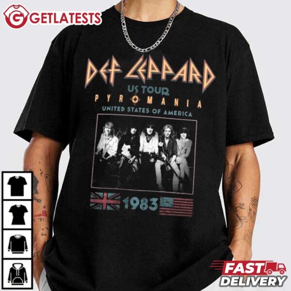 Def Leppard US Tour Pyromania 1983 Merch T Shirt (2)