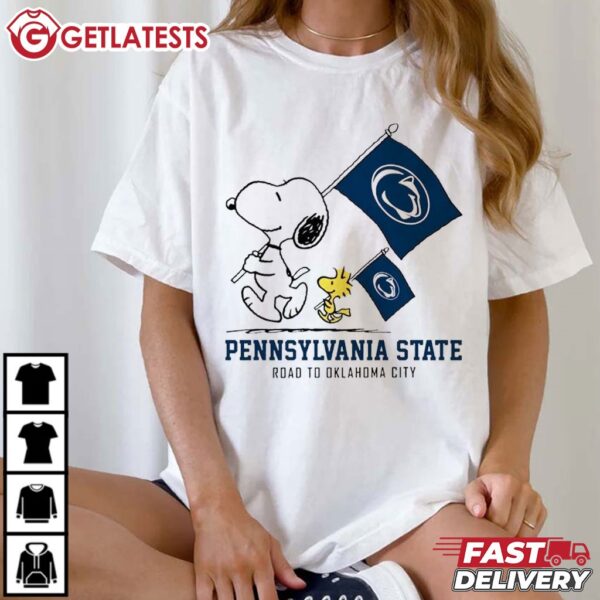 Snoopy Pennsylvania State Road To Oklahoma City T Shirt (3)