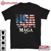 USA Flag Ultra Maga Gun USA 4th Of July Trump 2024 T Shirt (1)