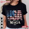 USA Flag Ultra Maga Gun USA 4th Of July Trump 2024 T Shirt (2)