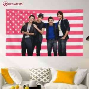 Big Time Rush Pink USA Flag Wall Tapestry (2)
