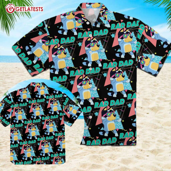 Bluey Rad Dad Gift For Dad Hawaiian Shirt