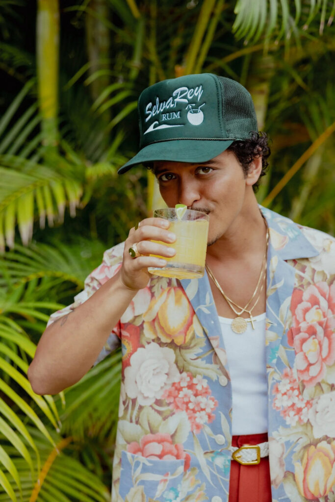 Bruno Mars in Hawaii outfit