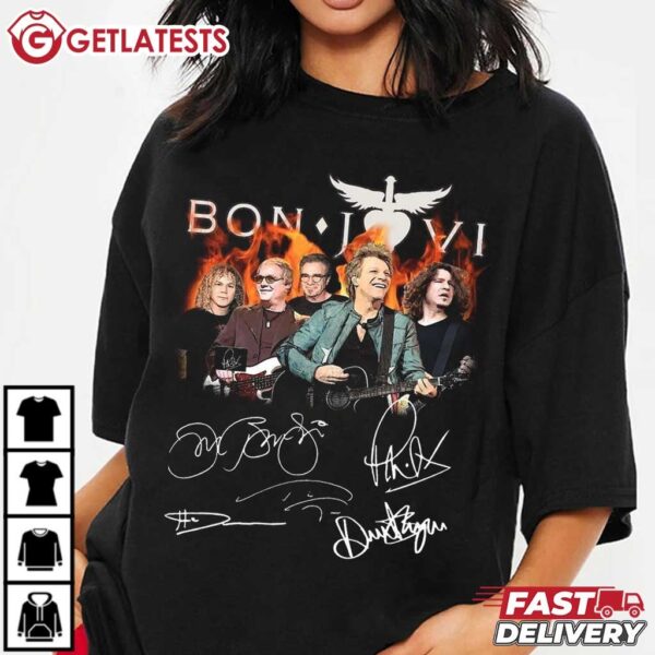 Bon Jovi Band Signature T Shirt (2)