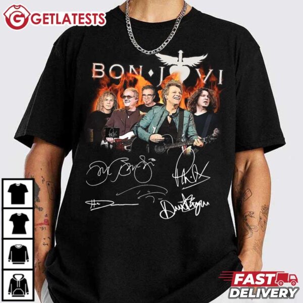 Bon Jovi Band Signature T Shirt (3)