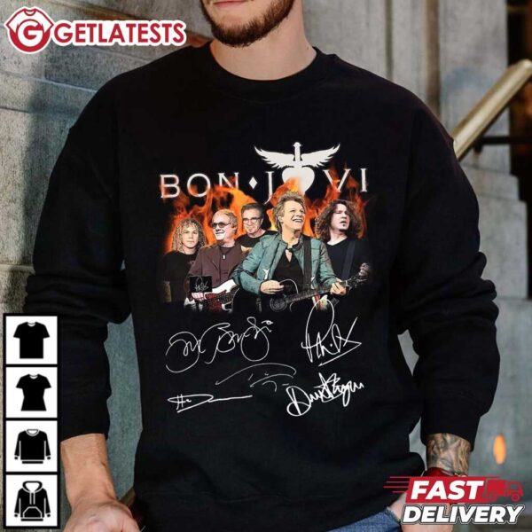 Bon Jovi Band Signature T Shirt (4)