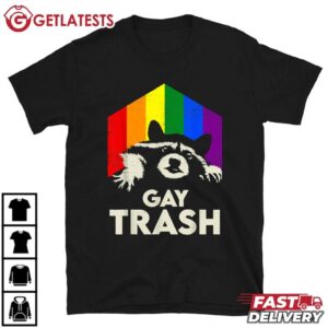 Gay Trash Raccoon LGBT Rainbow Gay Pride Month Vintage T Shirt (1)