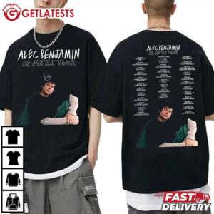 Alec Benjamin 12 Notes Tour 2024 T Shirt