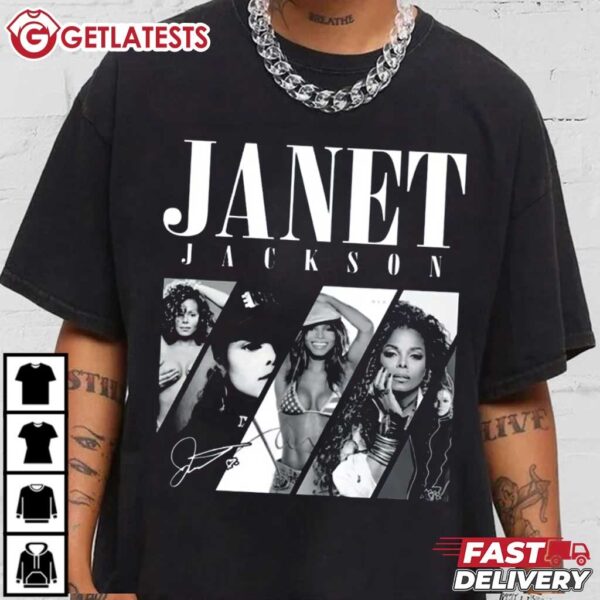 Janet Jackson Signature 90s Vintage T Shirt (3) Tshirt