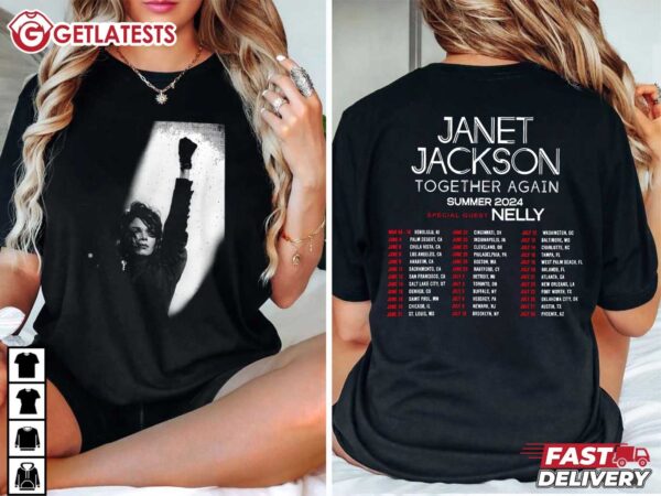 Janet Jackson Together Again Summer Tour 2024 T Shirt (1) Tee