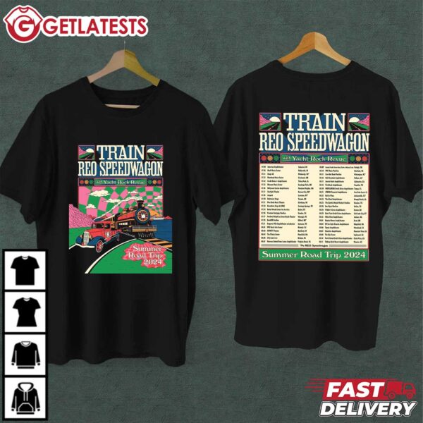 Train and Reo Speedwagon The Summer Road Trip 2024 Tour Shirt (1) Tee