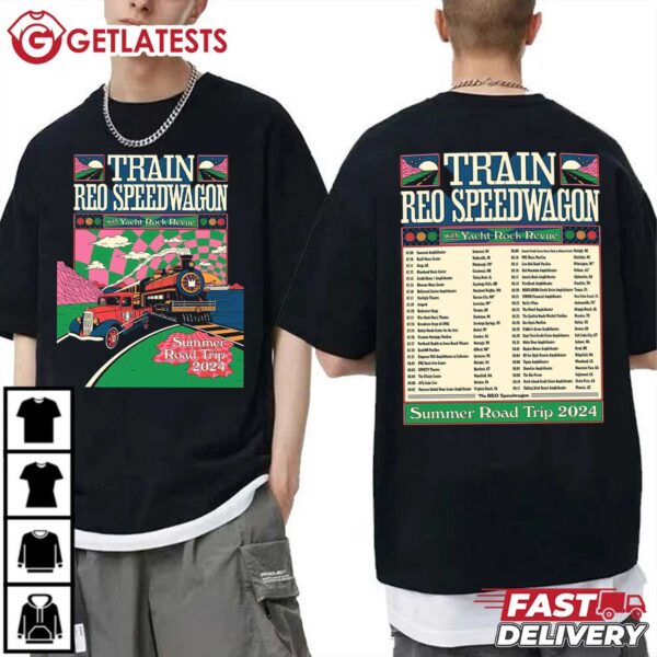 Train and Reo Speedwagon The Summer Road Trip 2024 Tour Shirt (2) Tshirt