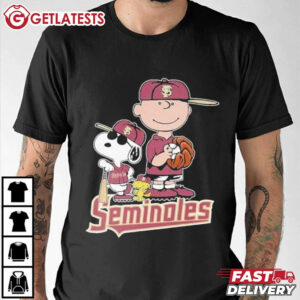 Snoopy Peanuts Florida State Seminoles Baseball T Shirt (2)