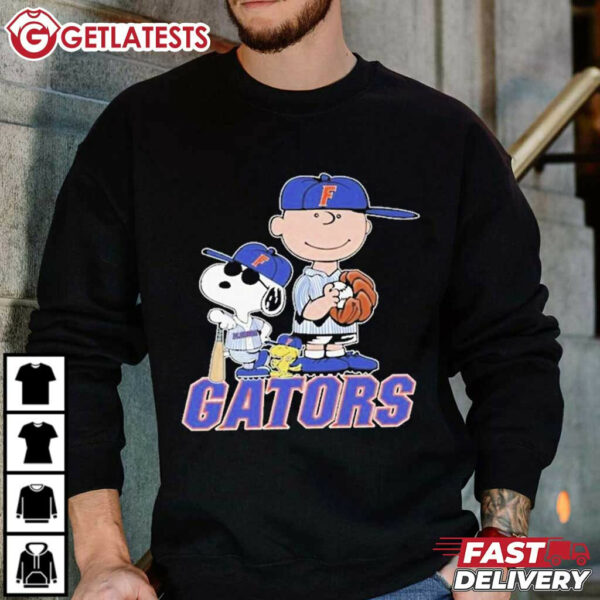 Snoopy Charlie Brown Peanuts Florida Gators Baseball T Shirt (4)