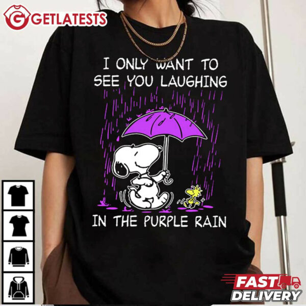 Snoopy I Only Want To See You Laughing In The Purple Rain T Shirt (4)