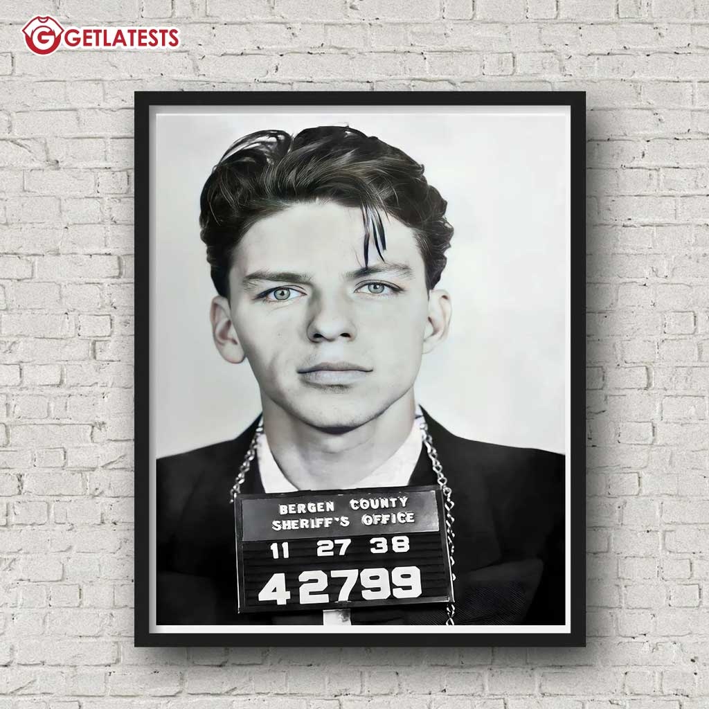 Frank Sinatra 1938 Famous Mugshot Print Poster Frank Sinatra 1938 Famous Mugshot Print Poster