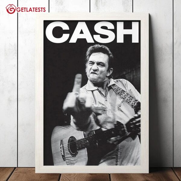 Johnny Cash Middle Finger Vintage Poster (2)
