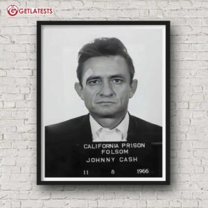 Johnny Cash 1966 Mugshot Print Poster