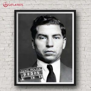 Lucky Luciano 1936 Mugshot NYC Poster
