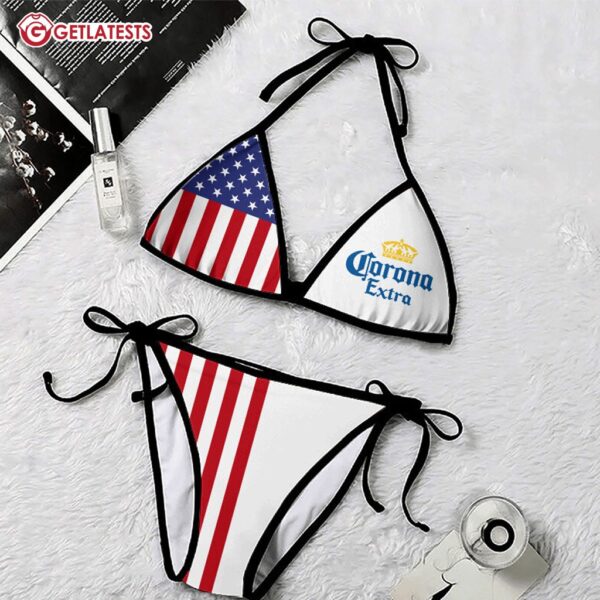 Corona Extra USA Flag Fourth Of July Bikini Set (3)