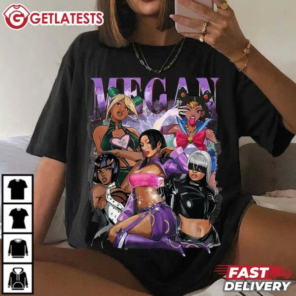 Megan Thee Stallion Anime Cosplay T Shirt (2)