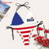 Labatt Blue American Flag Fourth Of July Bikini Set