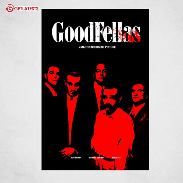 GoodFellas Dramatic Black and Red Movie Poster
