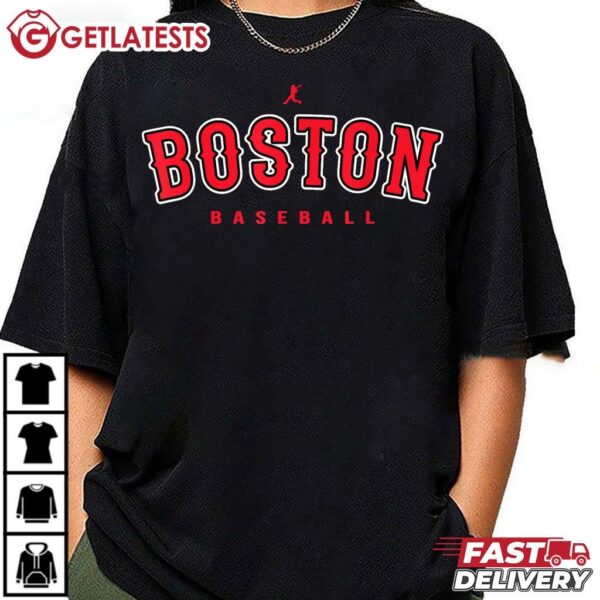 Boston City Baseball Retro Boston Red Sox T Shirt (2)