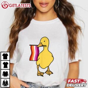 Lesbian Pride Duck Funny LGBTQ T Shirt (3)