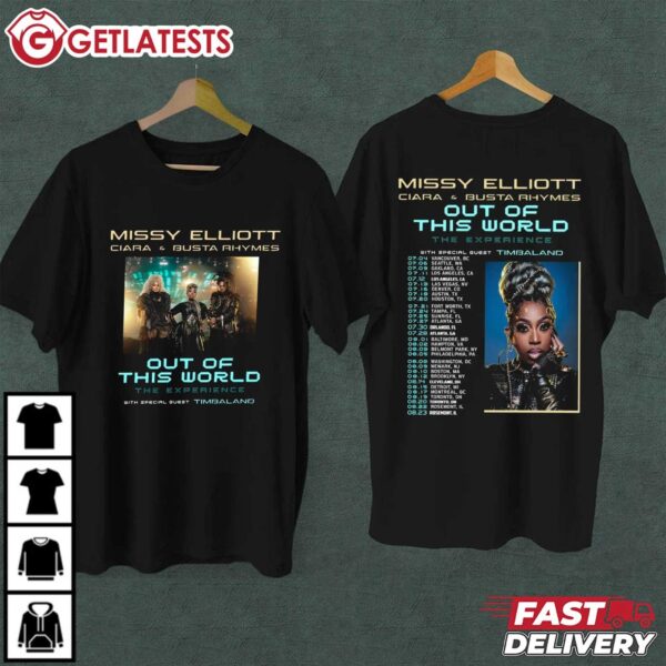 Missy Elliott Out of This World 2024 Tour T Shirt (1)
