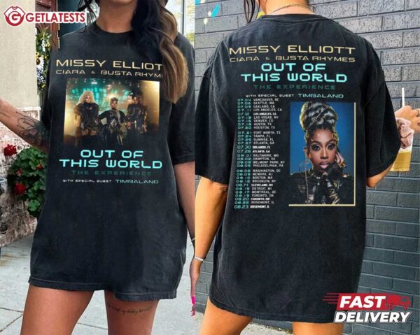 Missy Elliott Out of This World 2024 Tour T Shirt (2)
