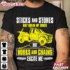 Tow Truck Driver Hooks and Chains Excite Me Trucker T Shirt (2)