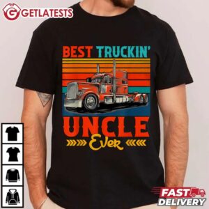 Best Truckin' Uncle Ever Funny Truck Driver T Shirt (2)
