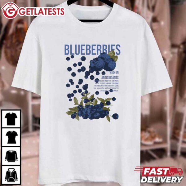 Blueberries Vintage Graphic T Shirt (1)