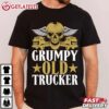 Truck Driver Grumpy Old Skull Trucker T Shirt (2)