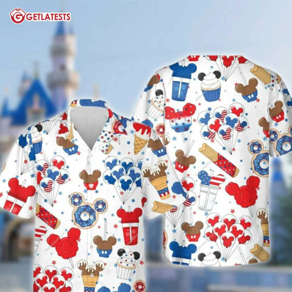 Animated Mouse Head 4th Of July Hawaiian Shirt