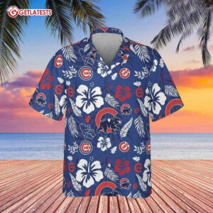 Chicago Cubs Baseball Floral Pattern Hawaiian Shirt