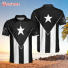 Puerto Rico Flag Black And White Polo Shirt (1)