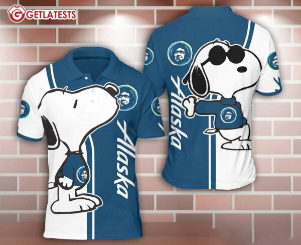 Alaska Airlines Snoopy Kiss Polo Shirt