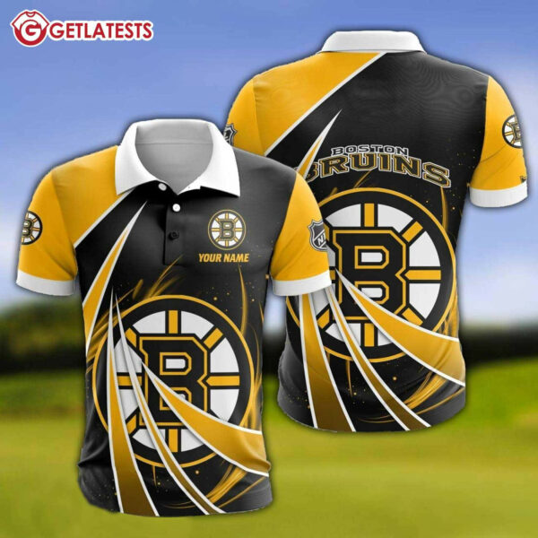 Boston Bruins Custom Name Polo Shirt