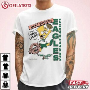 Bart Simpson Philadelphia Eagles I'm Open Man T Shirt (1)