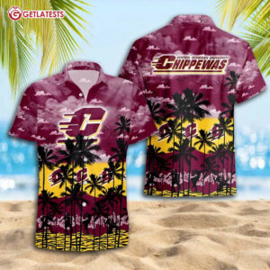 Central Michigan University Chippewas Summer Hawaiian Shirt
