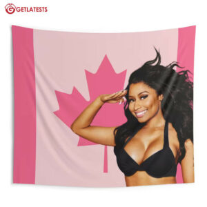 Nicki Minaj Salute Pink Canadian Flag