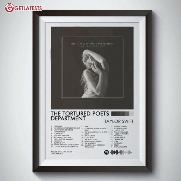 The Tortured Poets Department Taylor Swift Poster