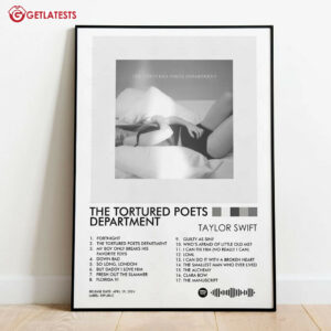 Taylor Swift The Tortured Poets Department Album Poster