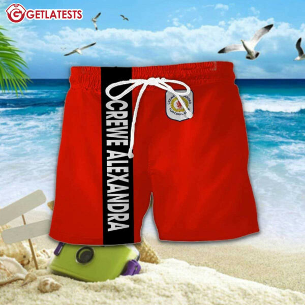 Crewe Alexandra 2024 Summer Hawaiian Shirt And Shorts (2)