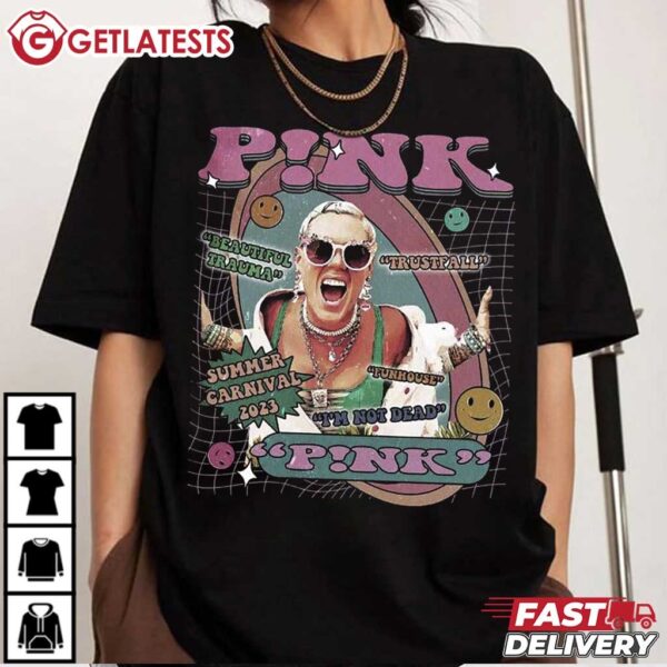 P!NK Summer Carnival 2023 Pink Concert T Shirt (2)