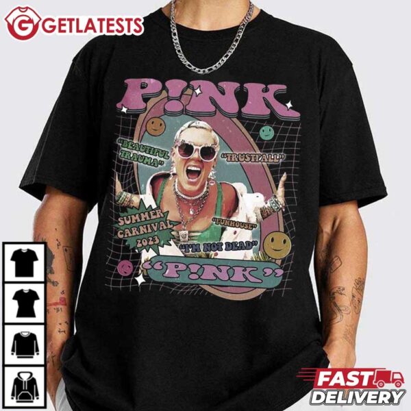 P!NK Summer Carnival 2023 Pink Concert T Shirt (3)